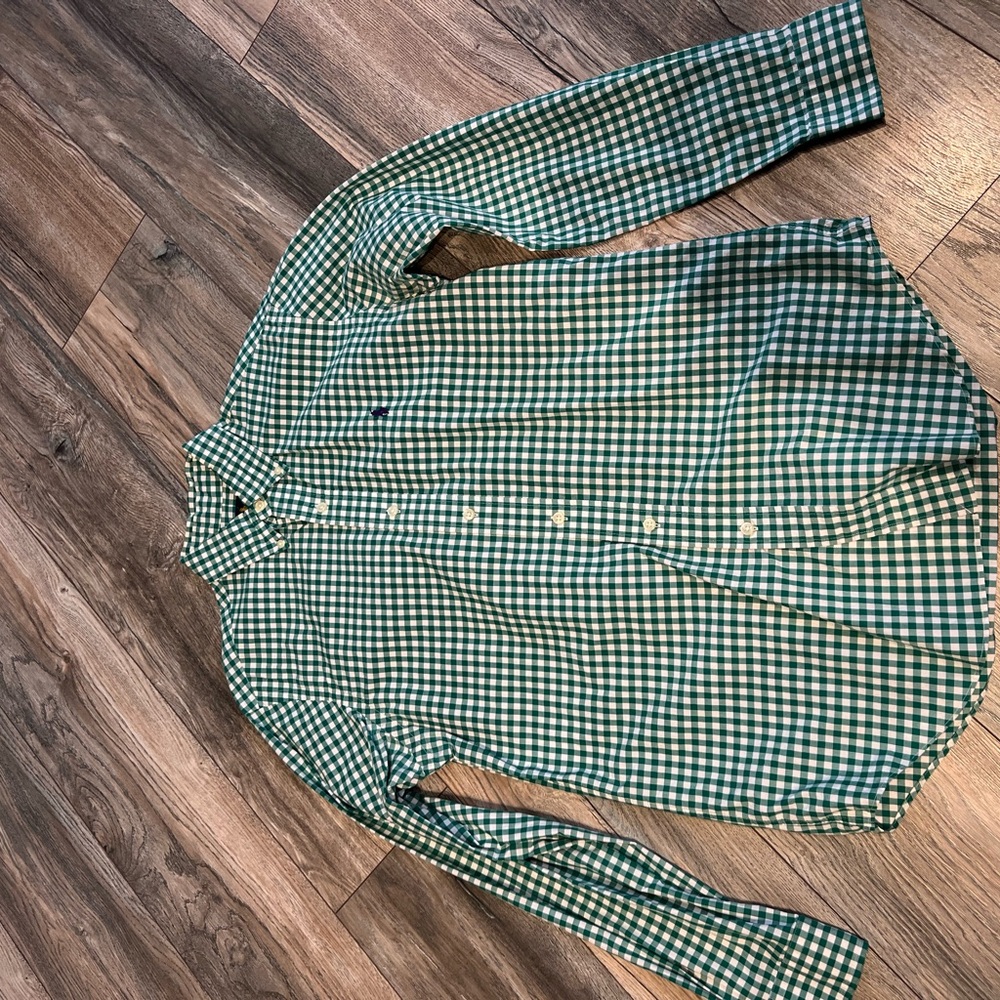 Polo by Ralph Lauren Green and White Checkered Shirt